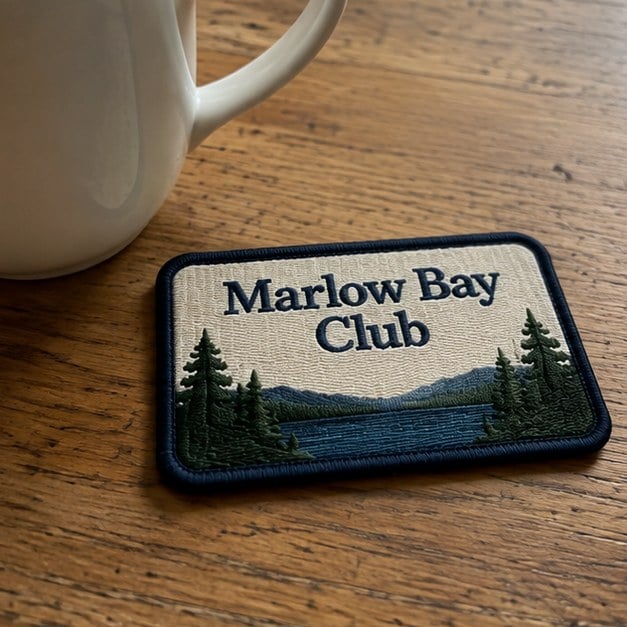 Iron on patches with logo embroidery - customer photo